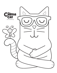CalmaCatColoringSheetButterfly1